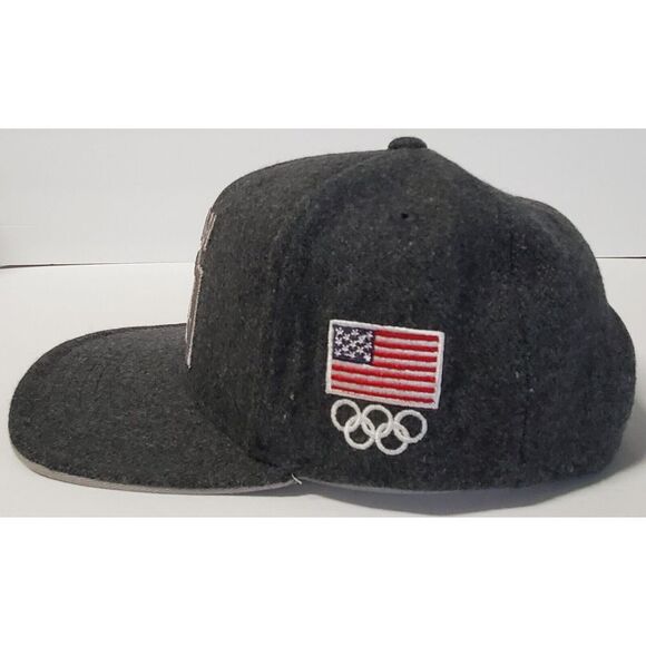 TEAM USA Youth Holiday Heather Grey Wool Ball Cap Flag/Olympic TEAM Apparel NEW! - Picture 4 of 12